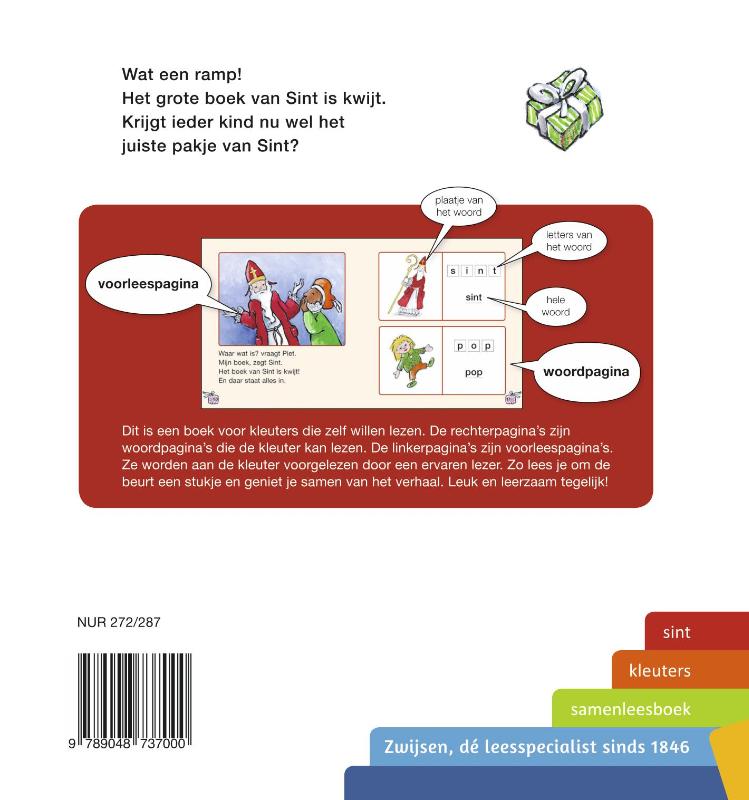 het boek van sint / Kleuters samenleesboeken achterkant