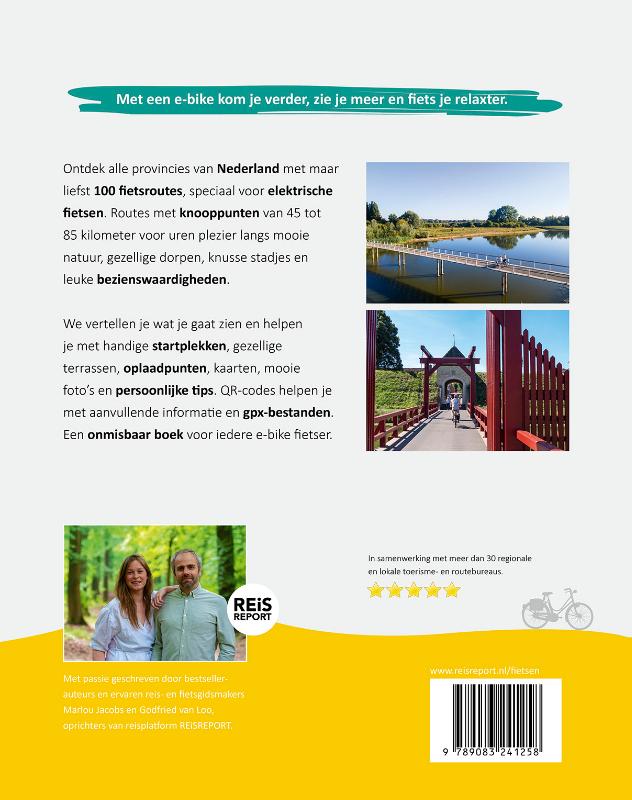 De 100 mooiste e-bike routes van Nederland achterkant