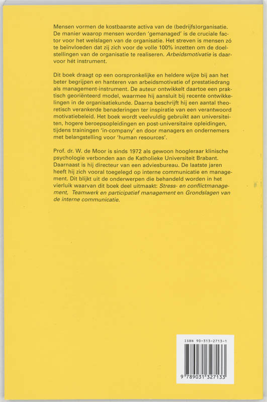Arbeidsmotivatie als management-instrument achterkant