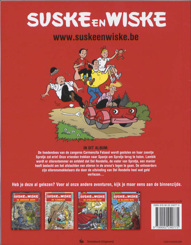 Suske en Wiske 132 de stierentemmer achterkant