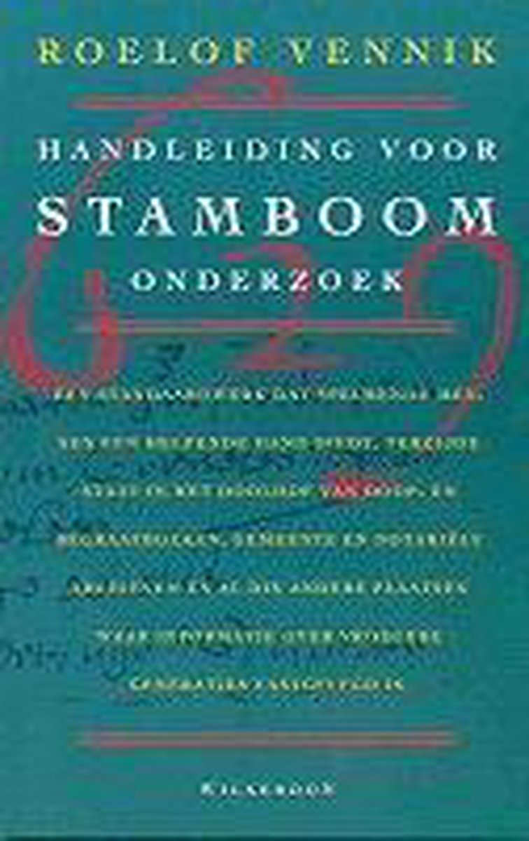 R. Vennik Handleiding Voor Stamboomonderzoek