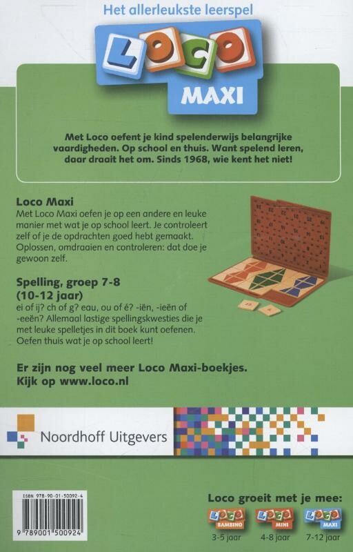 Loco maxi / Spelling groep 7-8 10-12 jaar / Maxi Loco achterkant