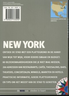 New York / Dominicus steden in kaart achterkant