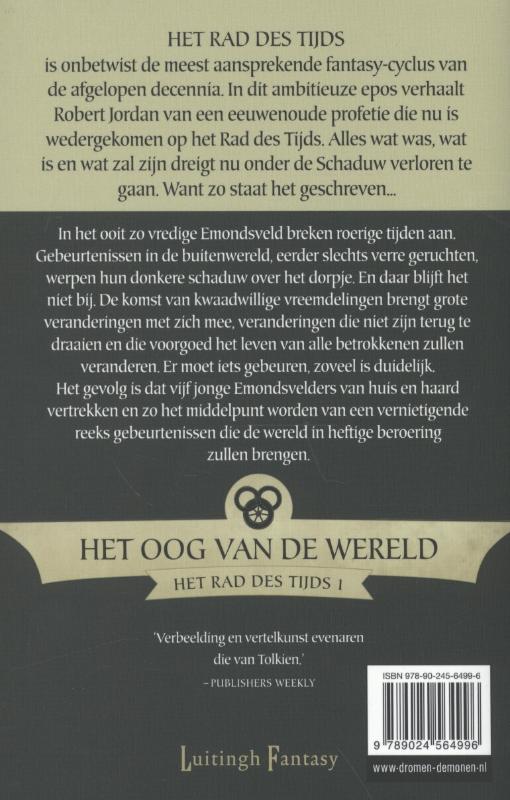 Het Rad des Tijds 1 - Het oog van de wereld achterkant