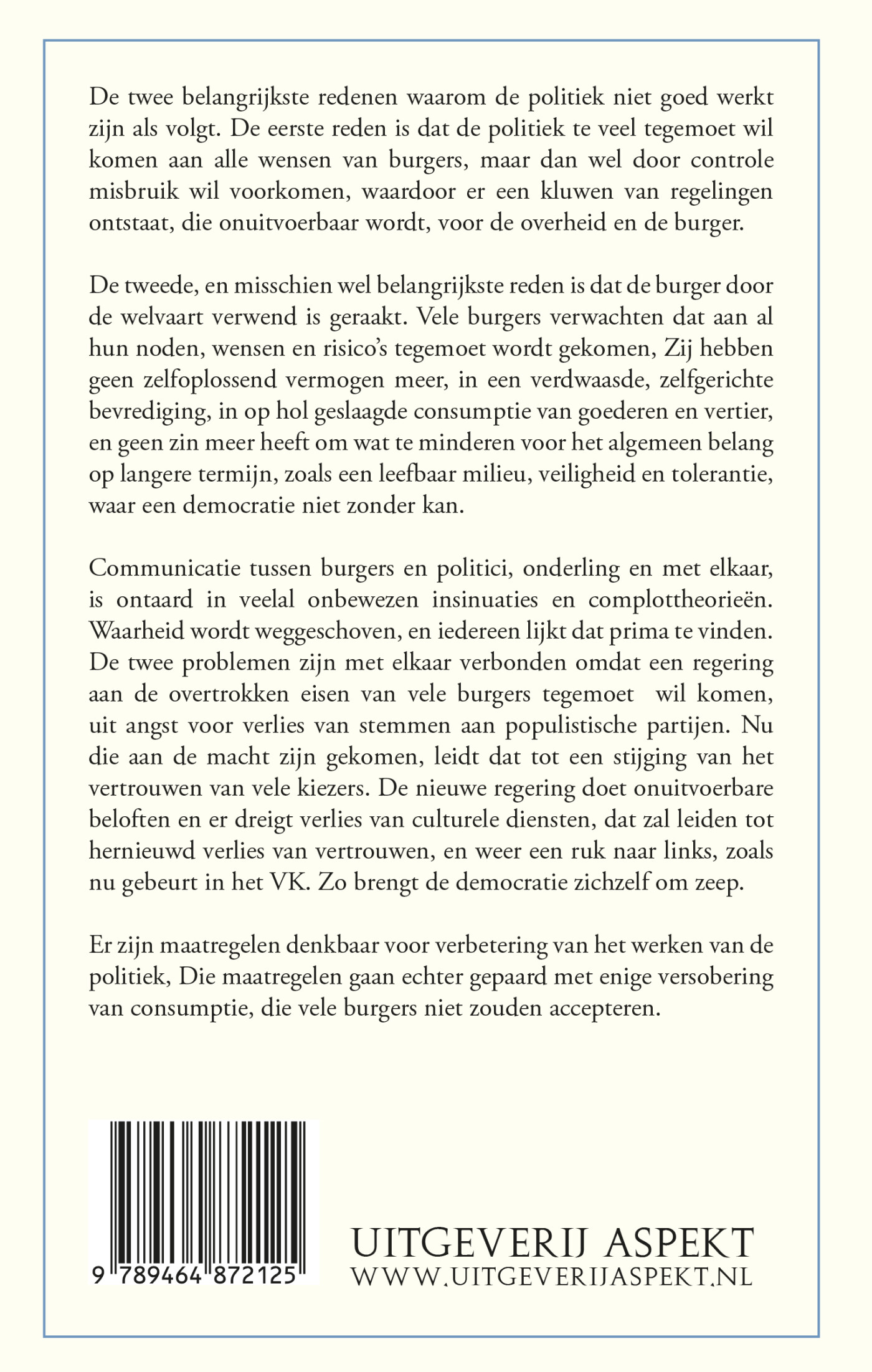 Hoe komen we tot politiek die werkt achterkant