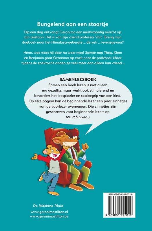 Bungelend aan een staartje / Geronimo Stilton-samenleesboeken achterkant