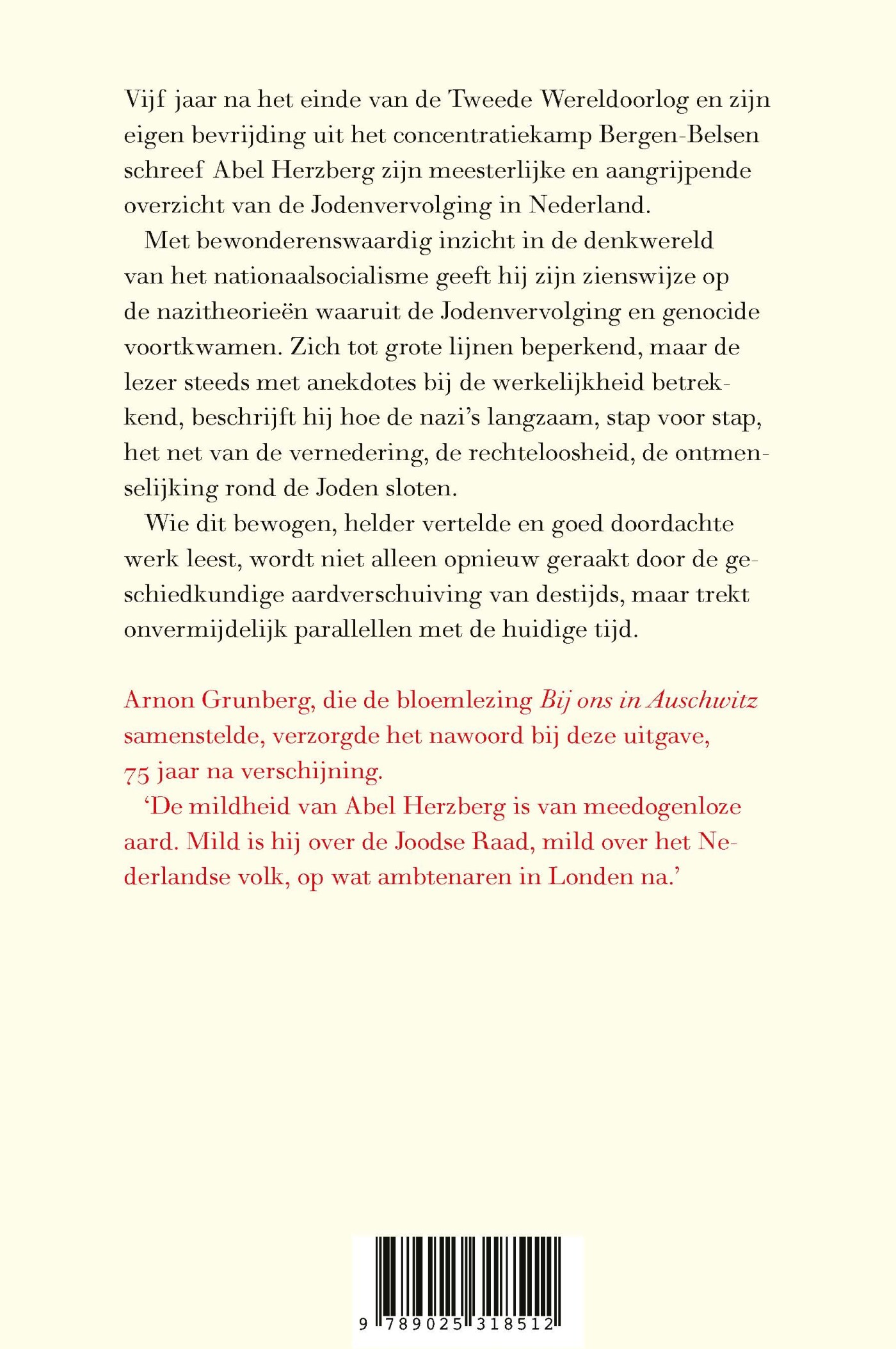 Kroniek der Jodenvervolging, 1940-1945 achterkant