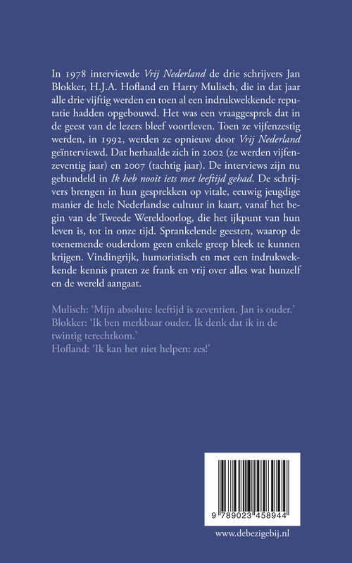 Ik heb nooit iets met leeftijd gehad Ik heb nooit iets met leeftijd gehad achterkant