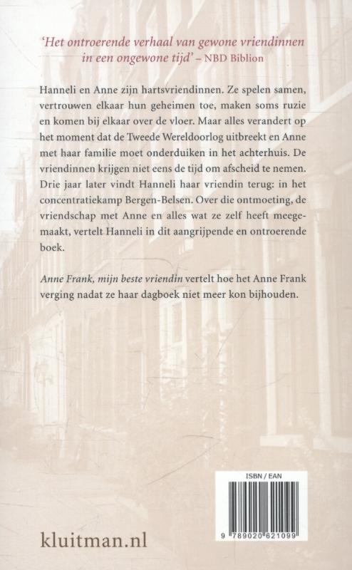 Anne Frank, mijn beste vriendin achterkant