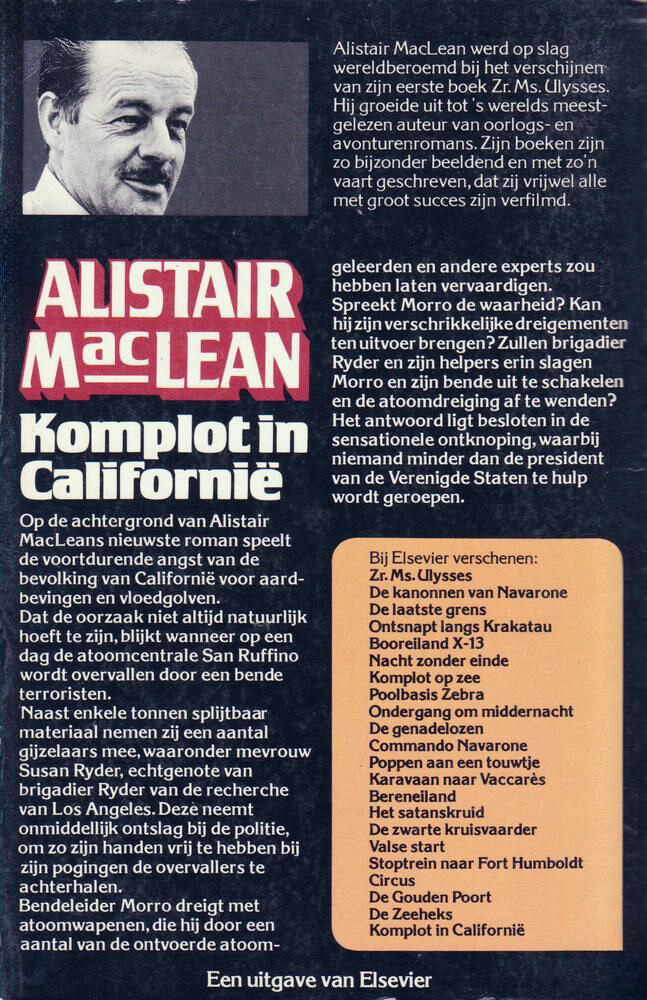 Komplot in californie achterkant