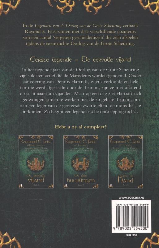 De eervolle vijand / Legenden van de oorlog van de grote scheuring / 1 achterkant
