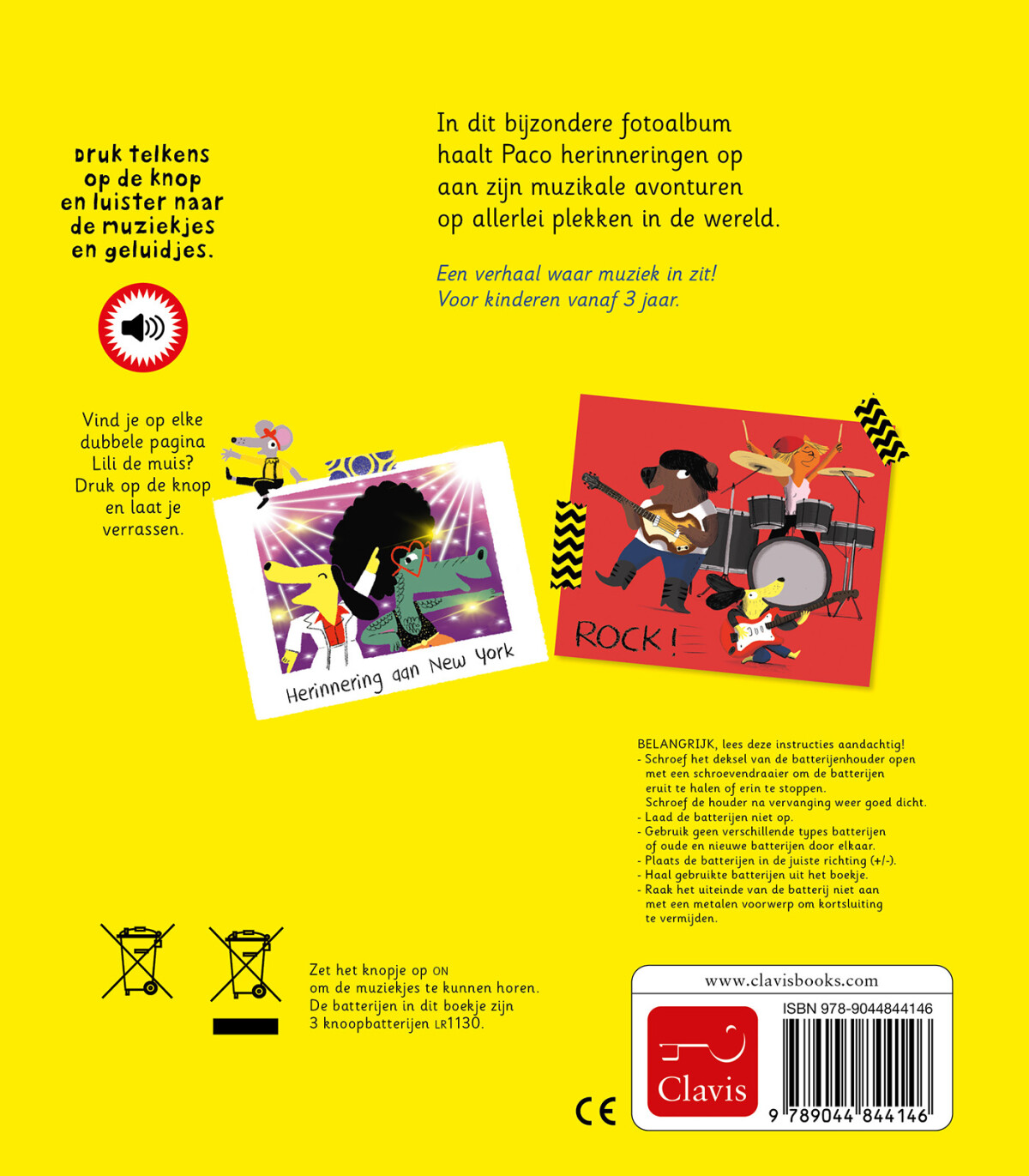 Paco houdt van muziek / Paco achterkant