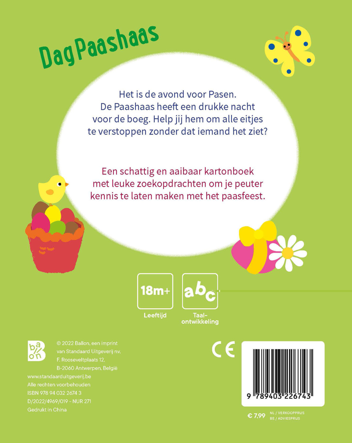 Dag Paashaas / Pasen / 1 achterkant
