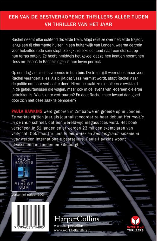 Het meisje in de trein achterkant