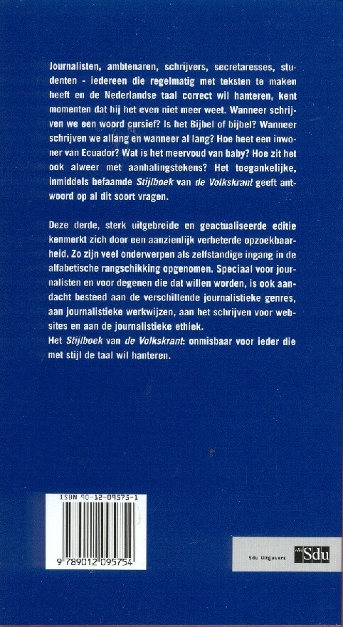 STIJLBOEK DE VOLKSKRANT achterkant
