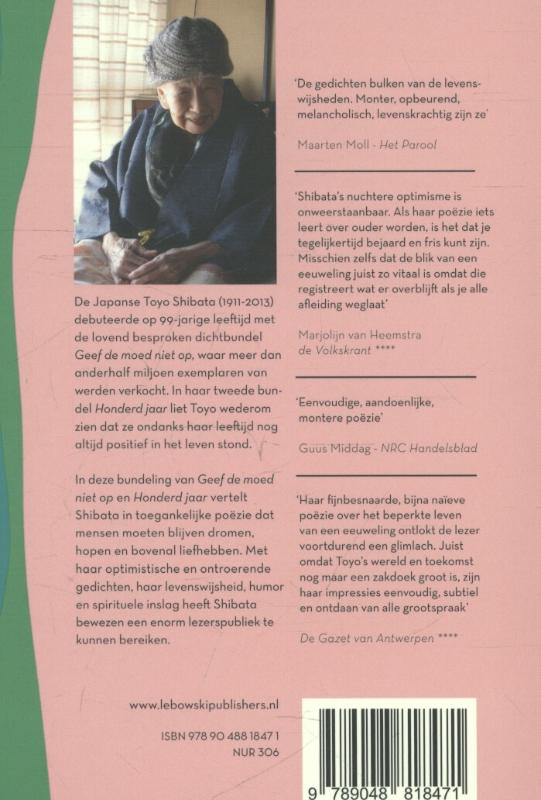 Geef de moed niet op ; Honderd jaar achterkant