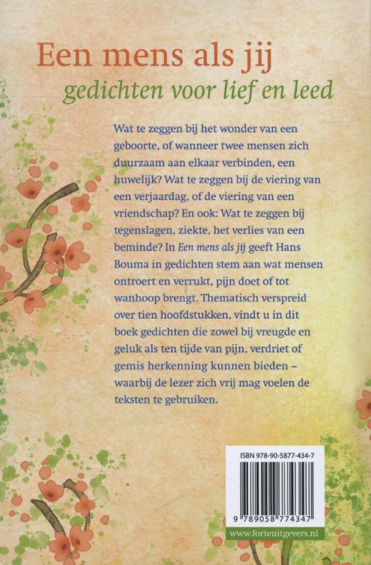 Een mens als jij achterkant
