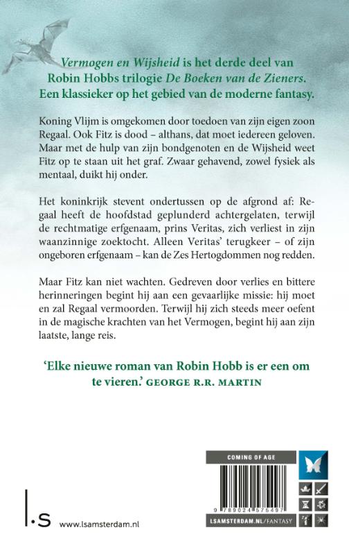 Vermogen en wijsheid / De boeken van de Zieners / 3 achterkant
