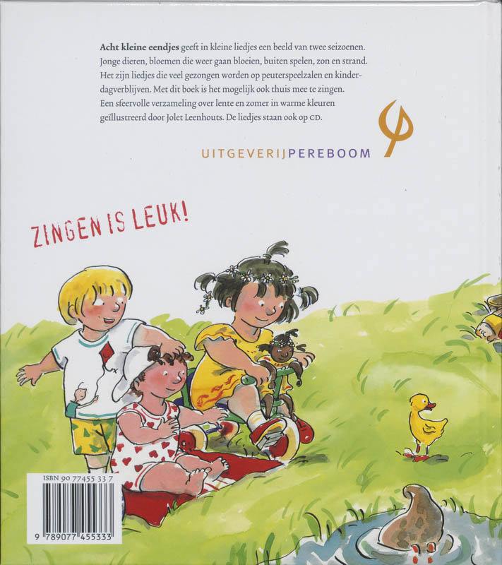 Acht kleine eendjes achterkant