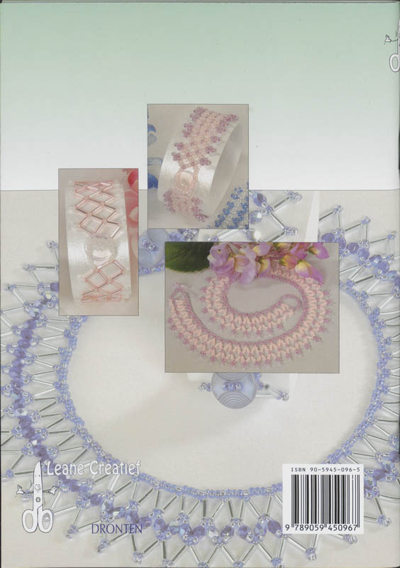 Net weave met kralen, mit perlen,with beads & avec des perles achterkant