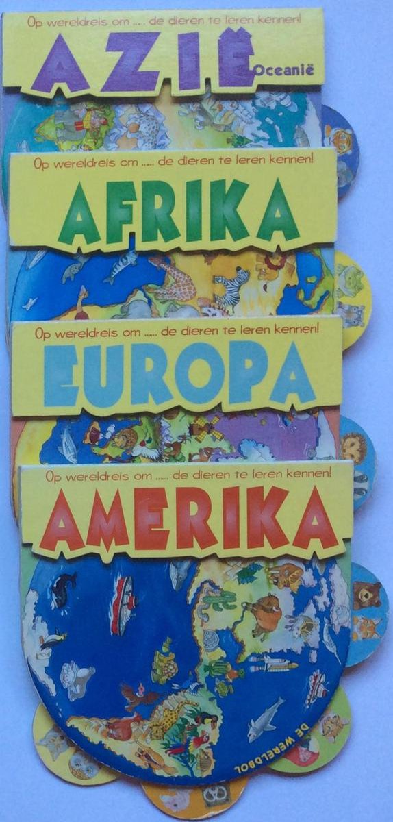 De wereldbol: Afrika, Amerika, Azië & Oceanië, Europa