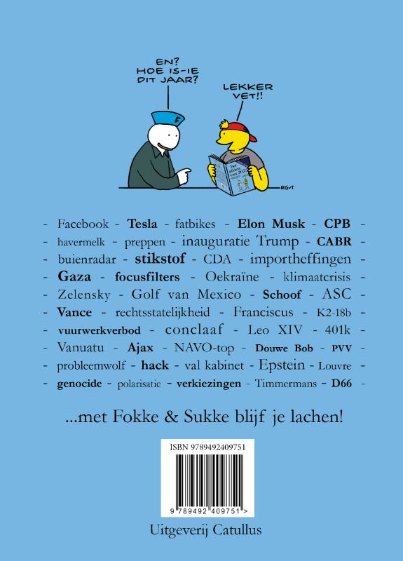 Het afzien van 2025 / Fokke & Sukke achterkant