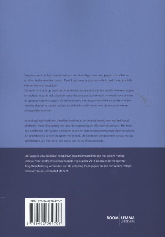 Jeugdstrafrecht / Studieboeken Criminologie & Veiligheid achterkant