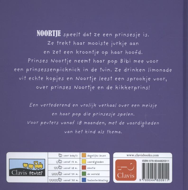 Noortje speelt prinsesje / Noortje achterkant