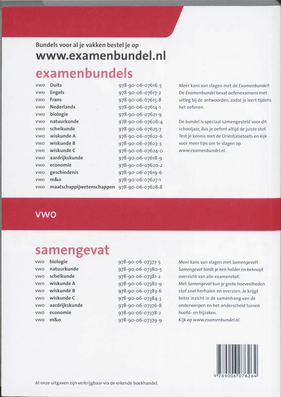 Examenbundel / Natuurkunde 2010/2011 / deel Vwo achterkant