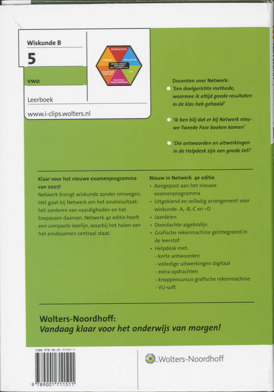 Netwerk 4e editie 5 Vwo Leerboek Netwerk 4e editie 5 Vwo Leerboek achterkant