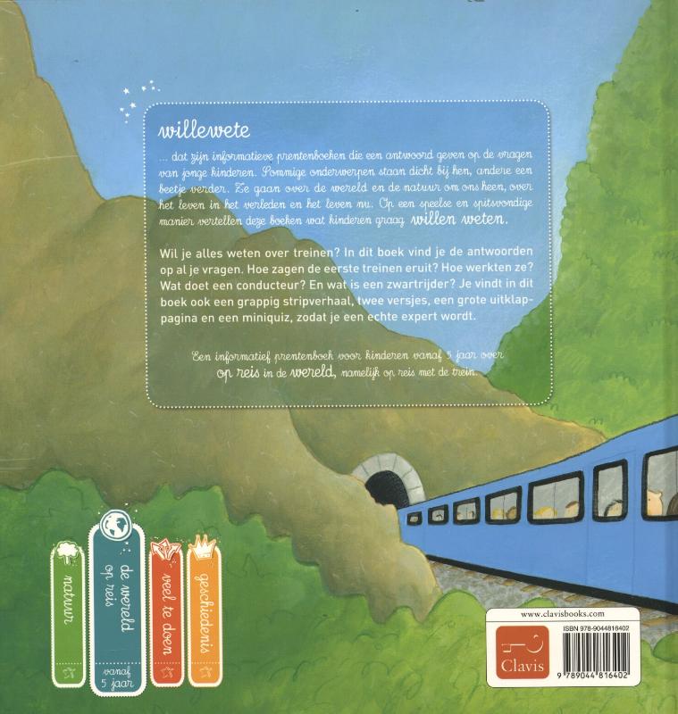 Op reis met de trein / Willewete achterkant