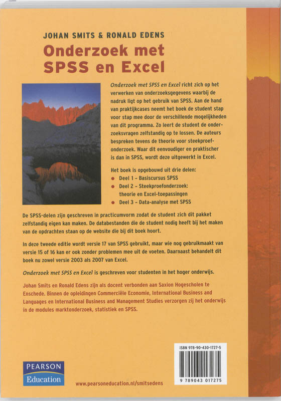 Onderzoek met SPSS en Excel, 2e editie achterkant