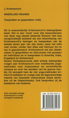 INNERLIJKE VRIJHEID achterkant