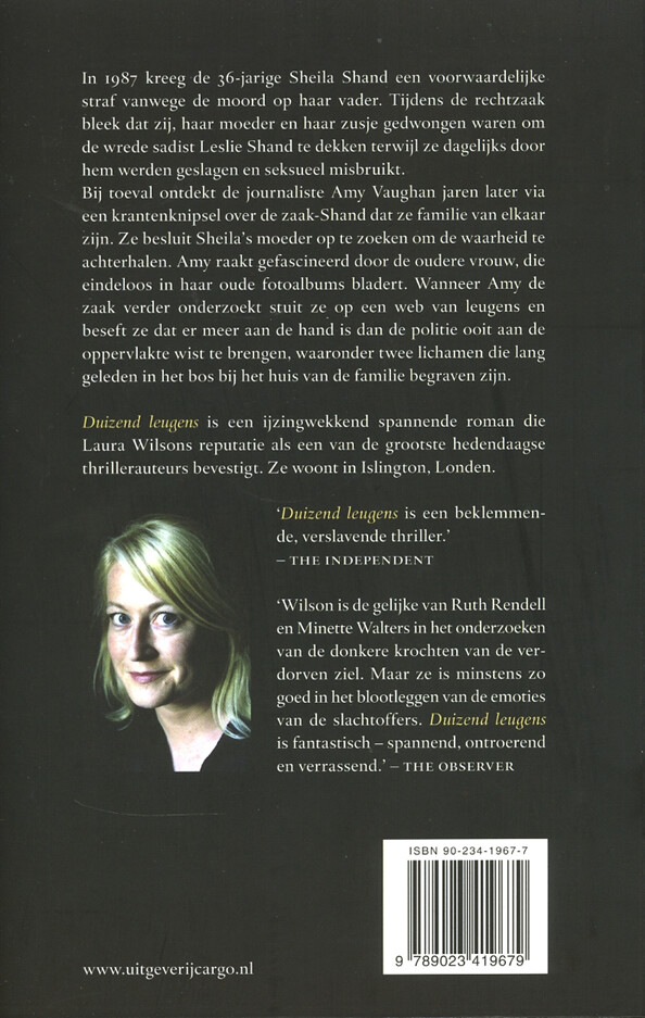 Duizend leugens achterkant