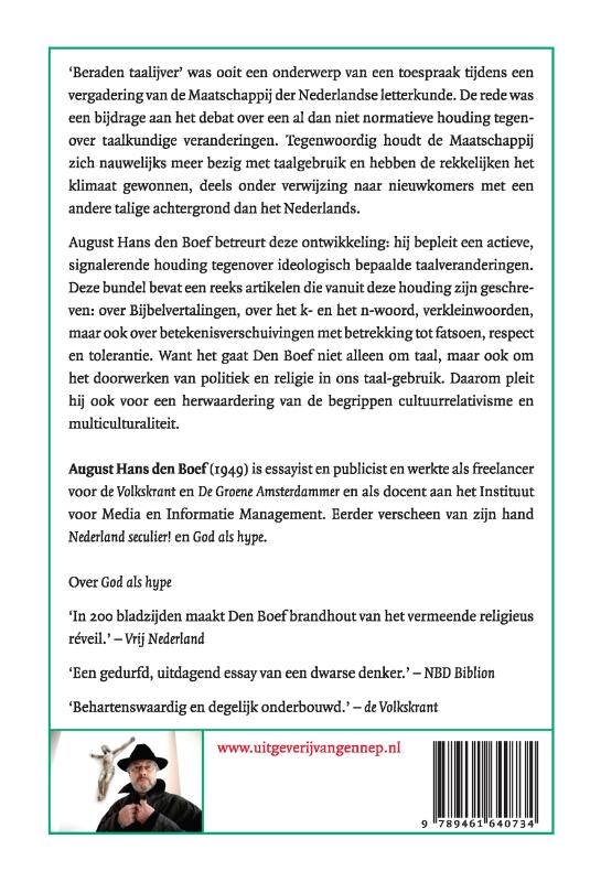(Haat) als deugd achterkant
