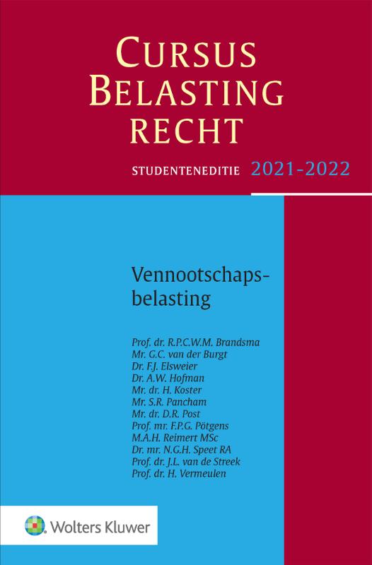 boekenbalie_9789013163506_cover Cursus Belastingrecht Vennootschapsbelasting 2021-2022