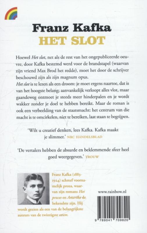Het slot achterkant