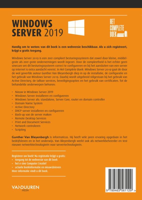 Het complete boek / Windows Server 2019 / Het complete boek achterkant