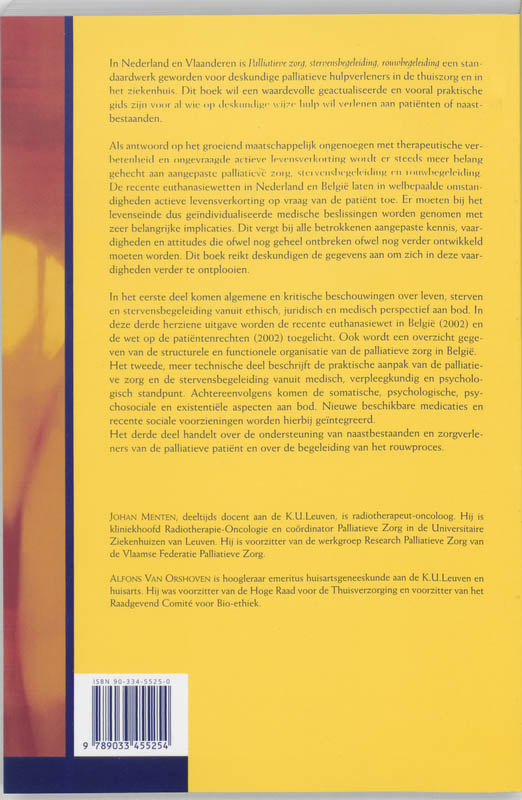 Palliatieve zorg, stervensbegeleiding, rouwbegeleiding achterkant