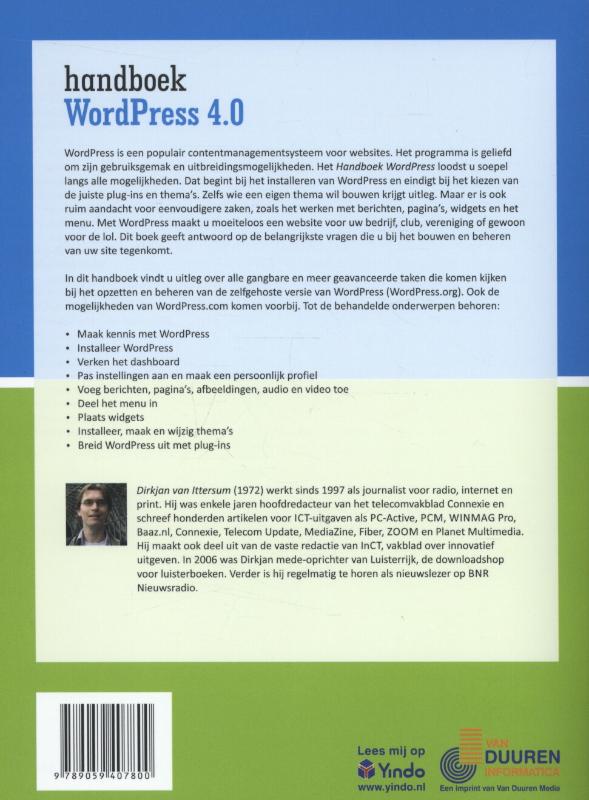 WordPress 4.0 / Handboek achterkant