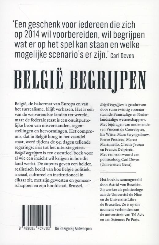 Belgie begrijpen achterkant