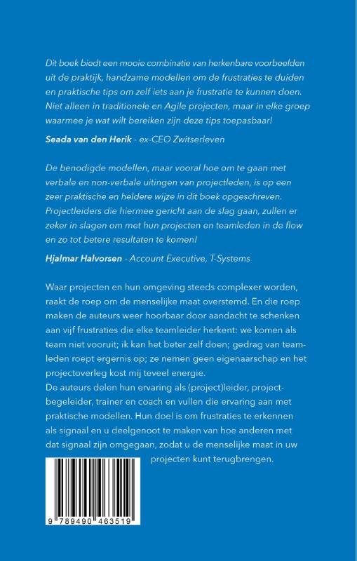 Vijf frustraties van projectmanagers Vijf frustraties van projectmanagers achterkant