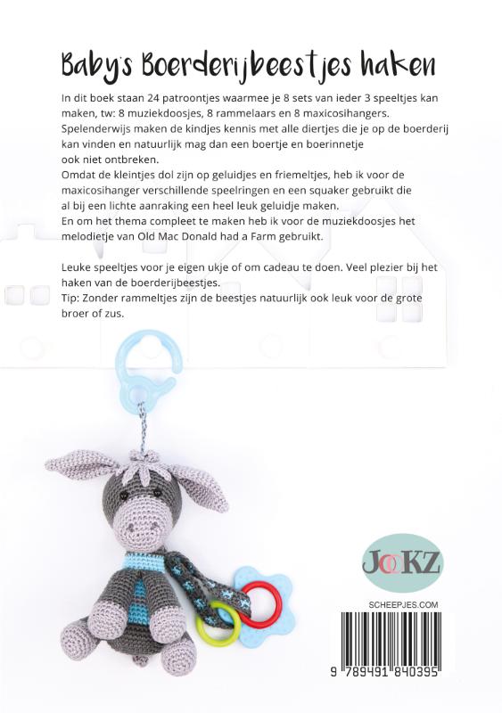 Baby's boerderijbeestjes haken achterkant