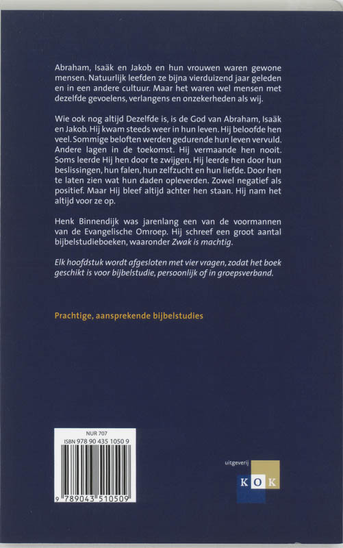 De God van Abraham, Isaäk en Jacob achterkant