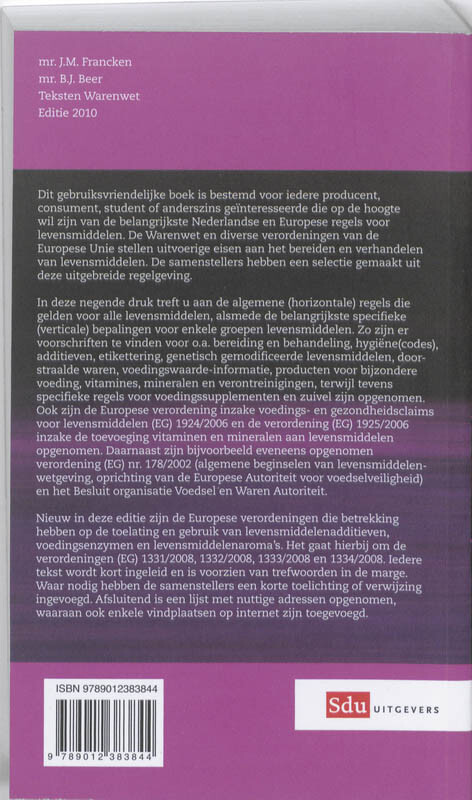 Teksten Warenwet achterkant