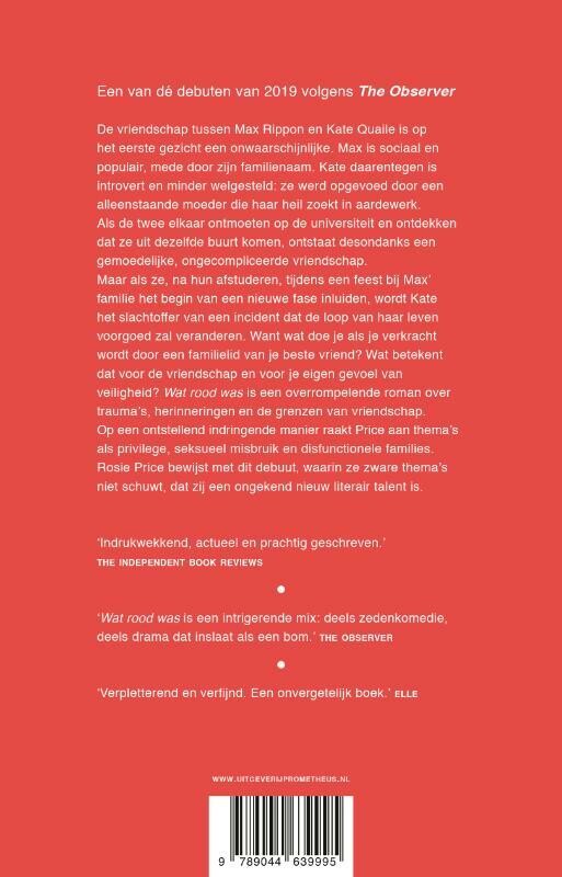 Wat rood was achterkant