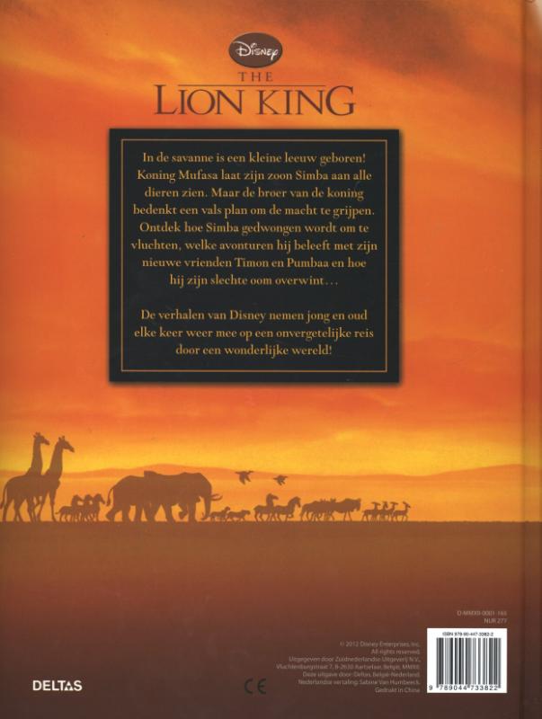 The lion king / Disney achterkant
