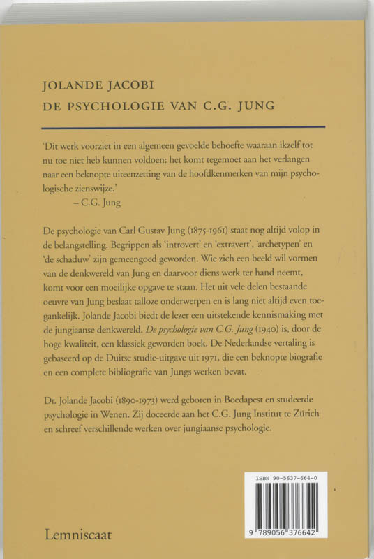 De psychologie van C.G. Jung achterkant