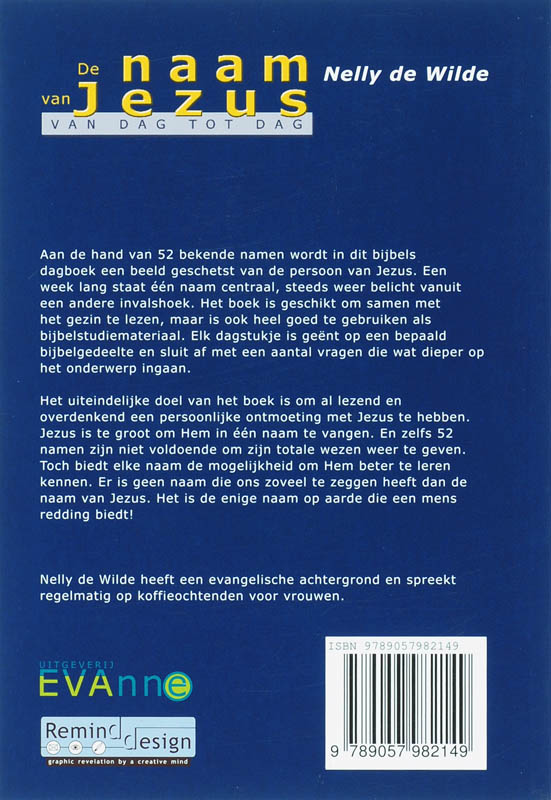 De naam van Jezus van dag tot dag / Evanne achterkant