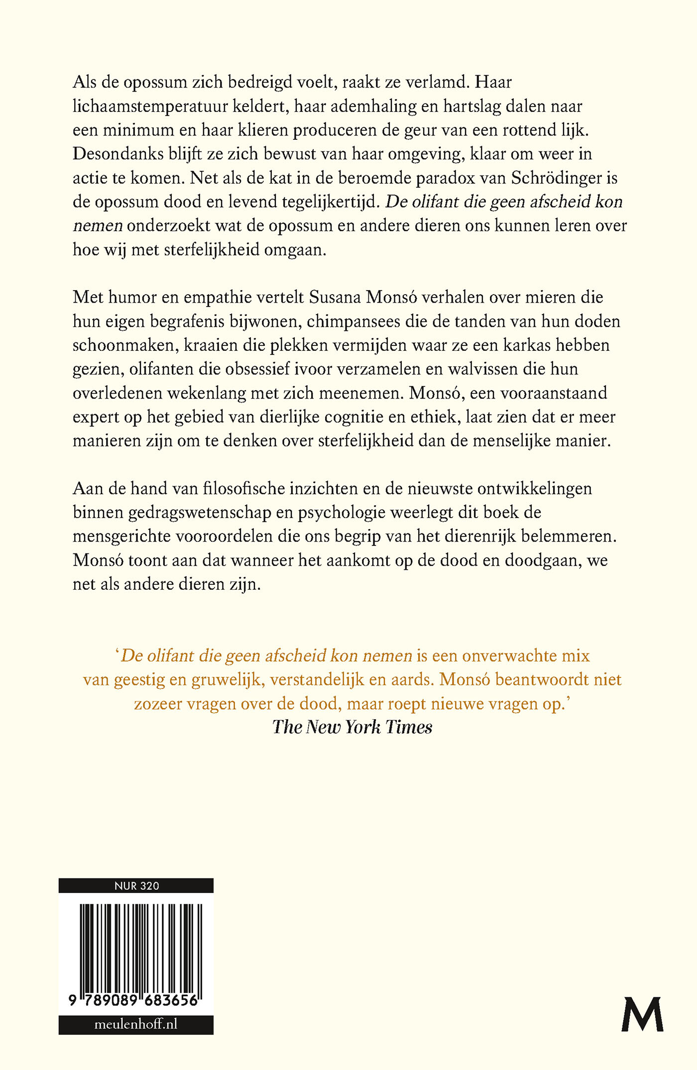 De olifant die geen afscheid kon nemen achterkant